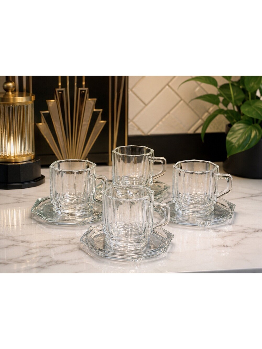 Crown Corning Italy 1980s Demitasse Espresso Set Of 4 Cups Saucers Dimensions